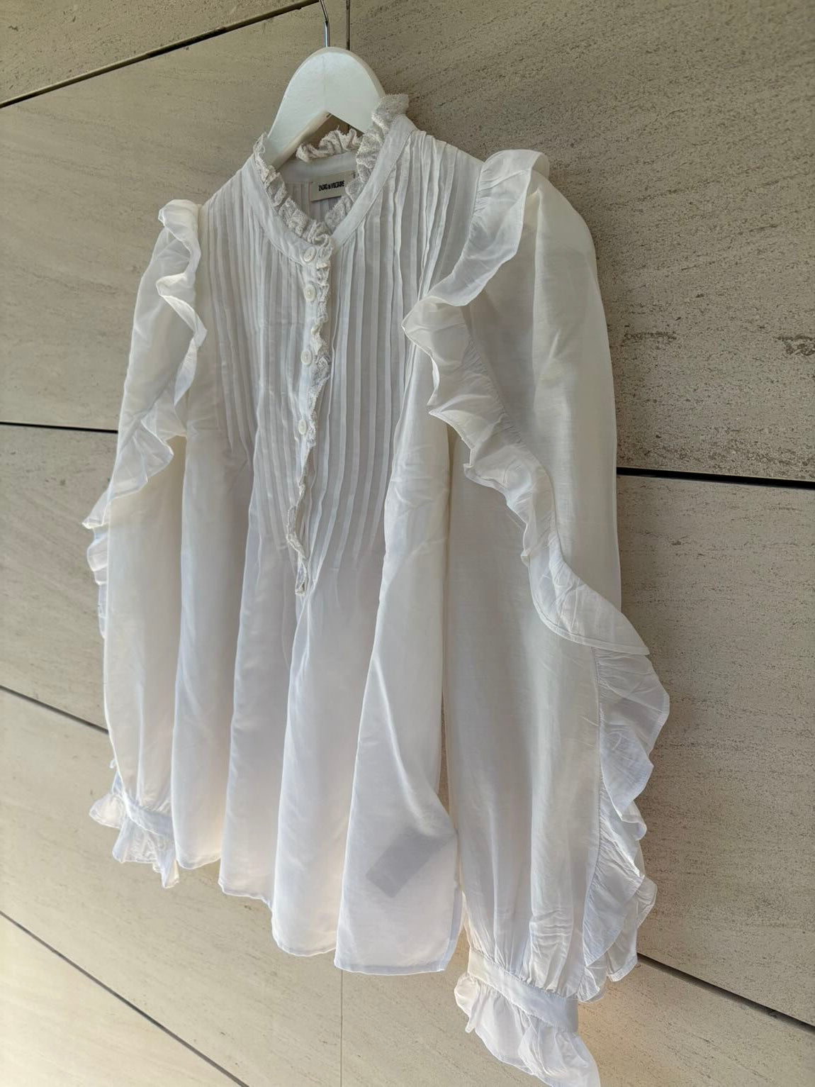 ZADIG&VOLTAIRE. Blusa blanca vaporosa