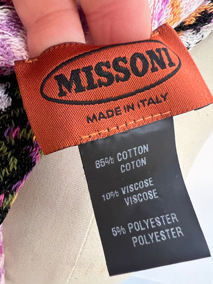 MISSONI. Zigzag fringe cotton scarf