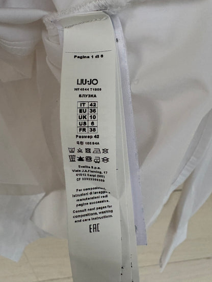LIUJO. Camisa blanca botón joya