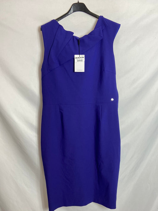 PEDRO DEL HIERRO. Midi dress with pleats and collar. Size 44