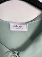 LITTLE JOY. Blusa azul claro semitransparente estilo vintage . T S (Tara)