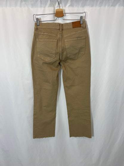 CORTEFIEL. Dark beige straight-leg denim. Size 36