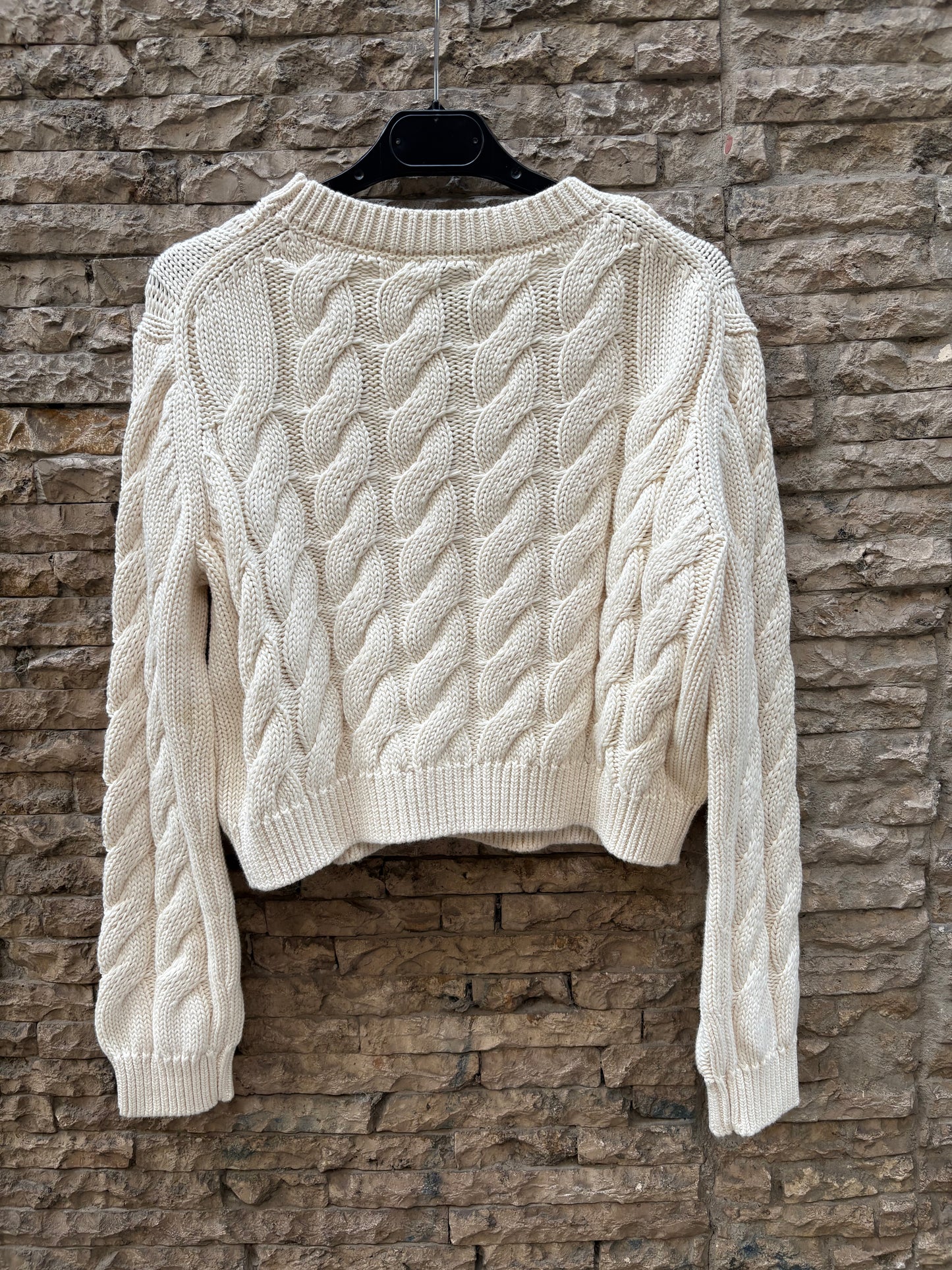 MASSIMO DUTTI. Jersey beige algodón ochos