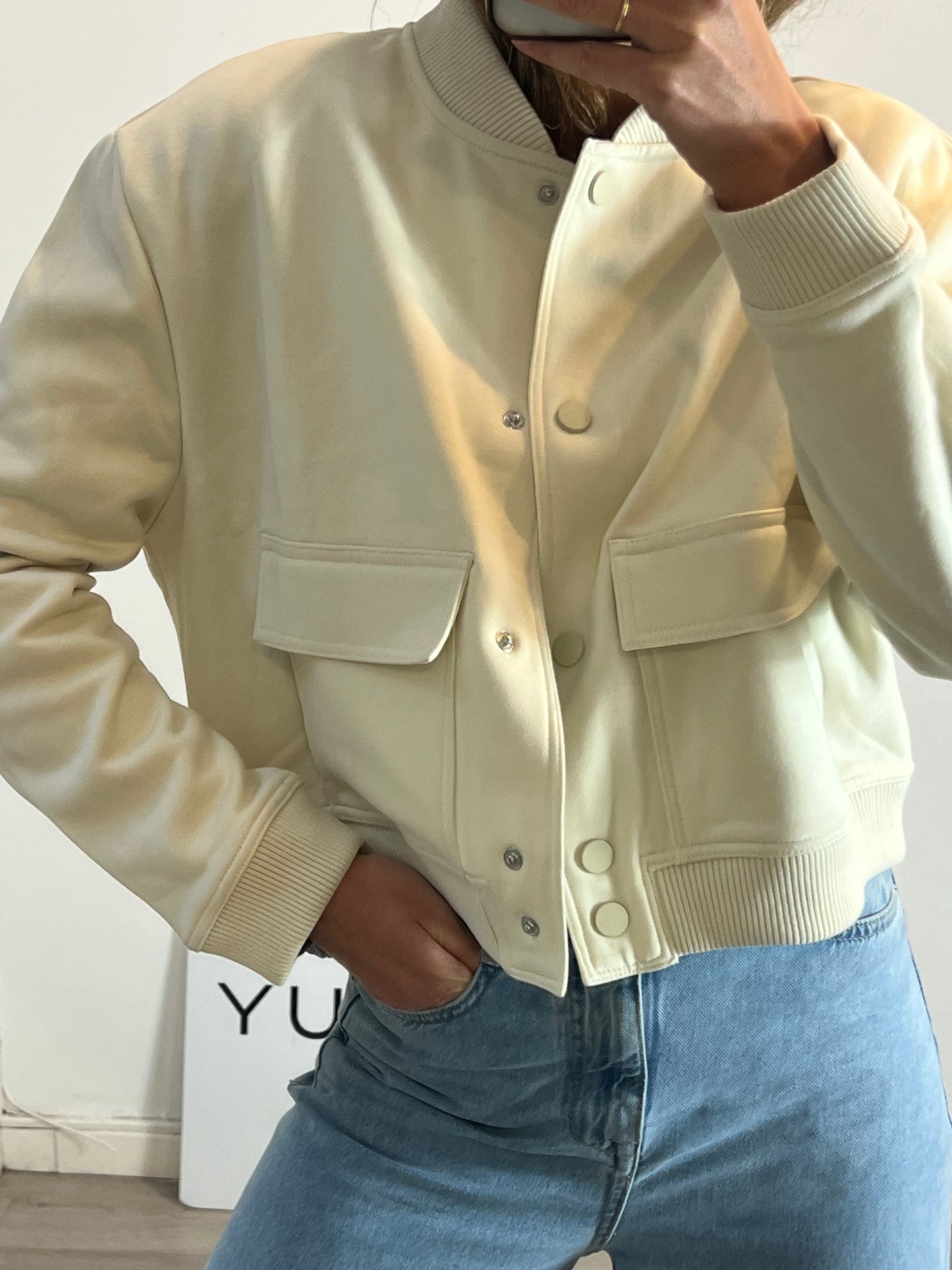 MANGO. Raw buttoned jacket. Size XL