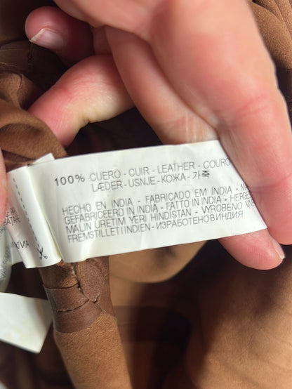 ZARA. Short brown leather dress. Size XS