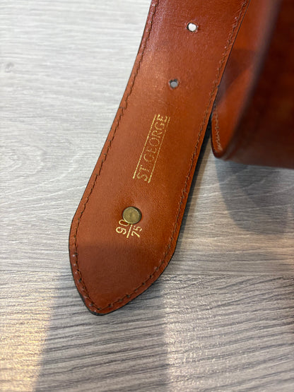 ST. GEORGE. Cinturón marrón piel girasoles