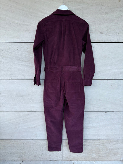 BA&SH. Mono largo berenjena textura