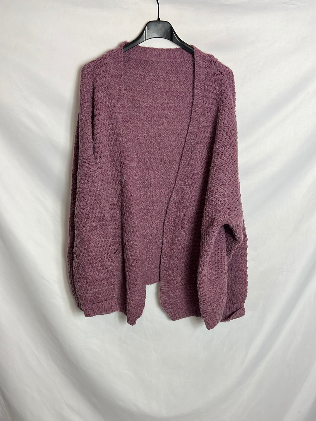 OTRAS. Chaqueta punto oversized morada. TU (M)