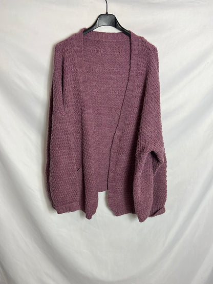 OTRAS. Chaqueta punto oversized morada. TU (M)