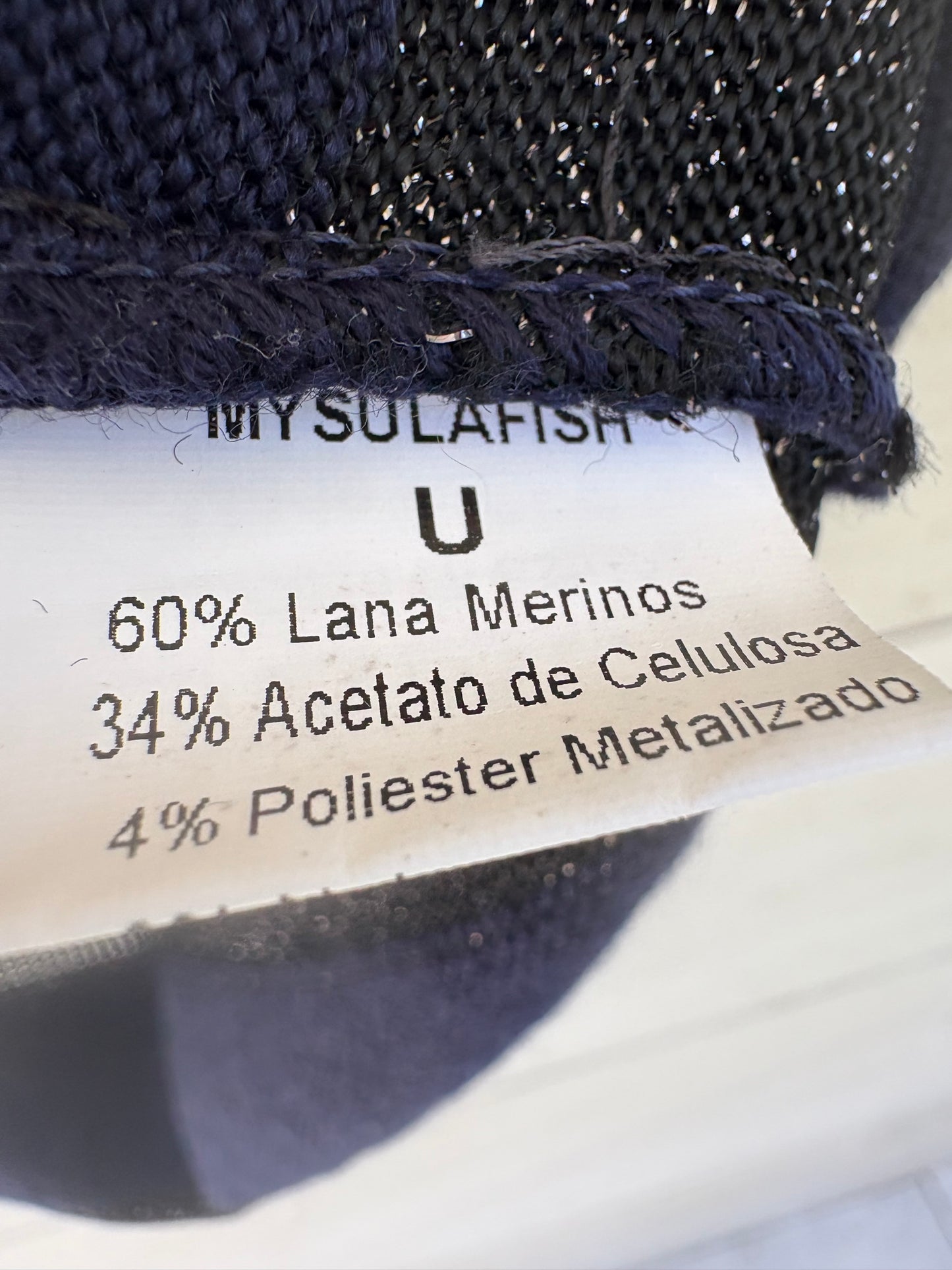 MYSULAFISH. Jersey azul y negro con lana