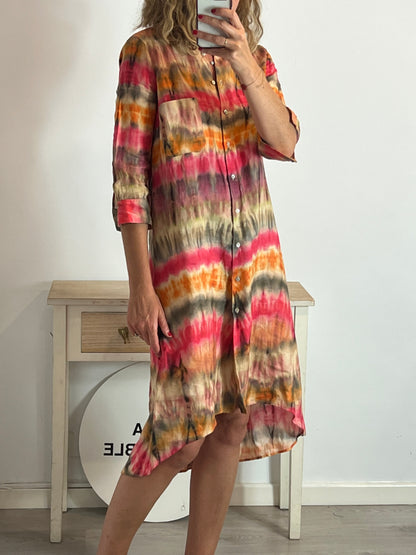 ZARA. Linen shirt dress in TL colors