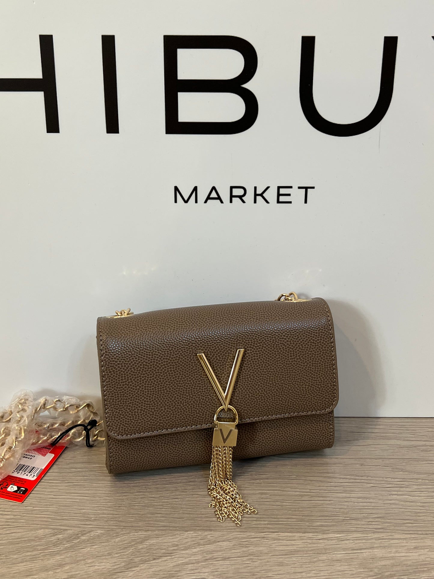 MARIO VALENTINO. Bolso efecto piel marrón