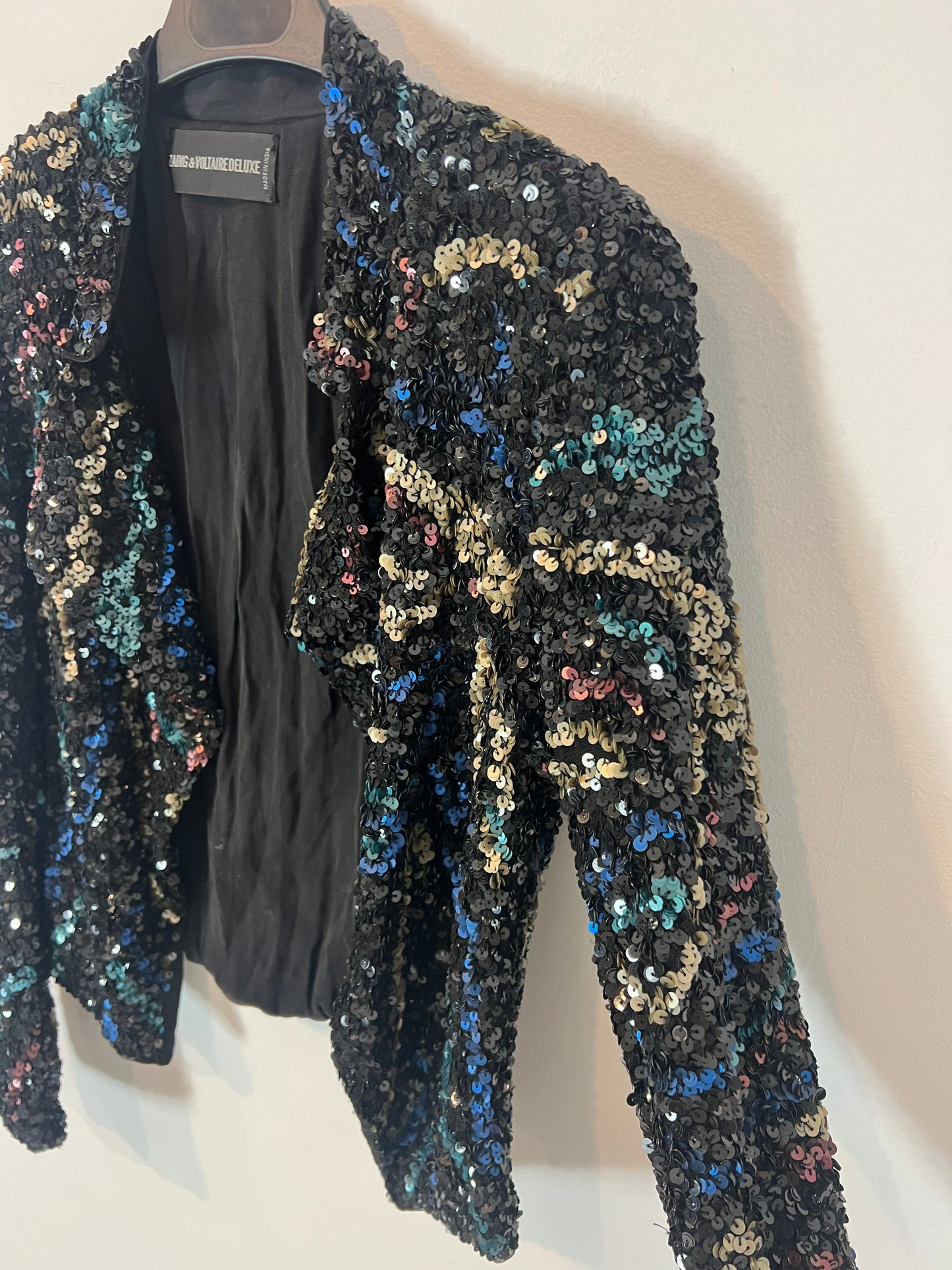 ZADIG&VOLTAIRE. Chaqueta lentejuelas colores  T.36