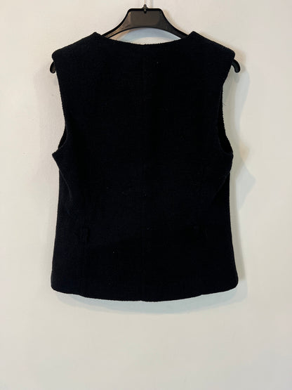 ZARA. Black textured vest Ts