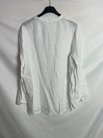 GREEN COAST. Blusa lino blanco. T M