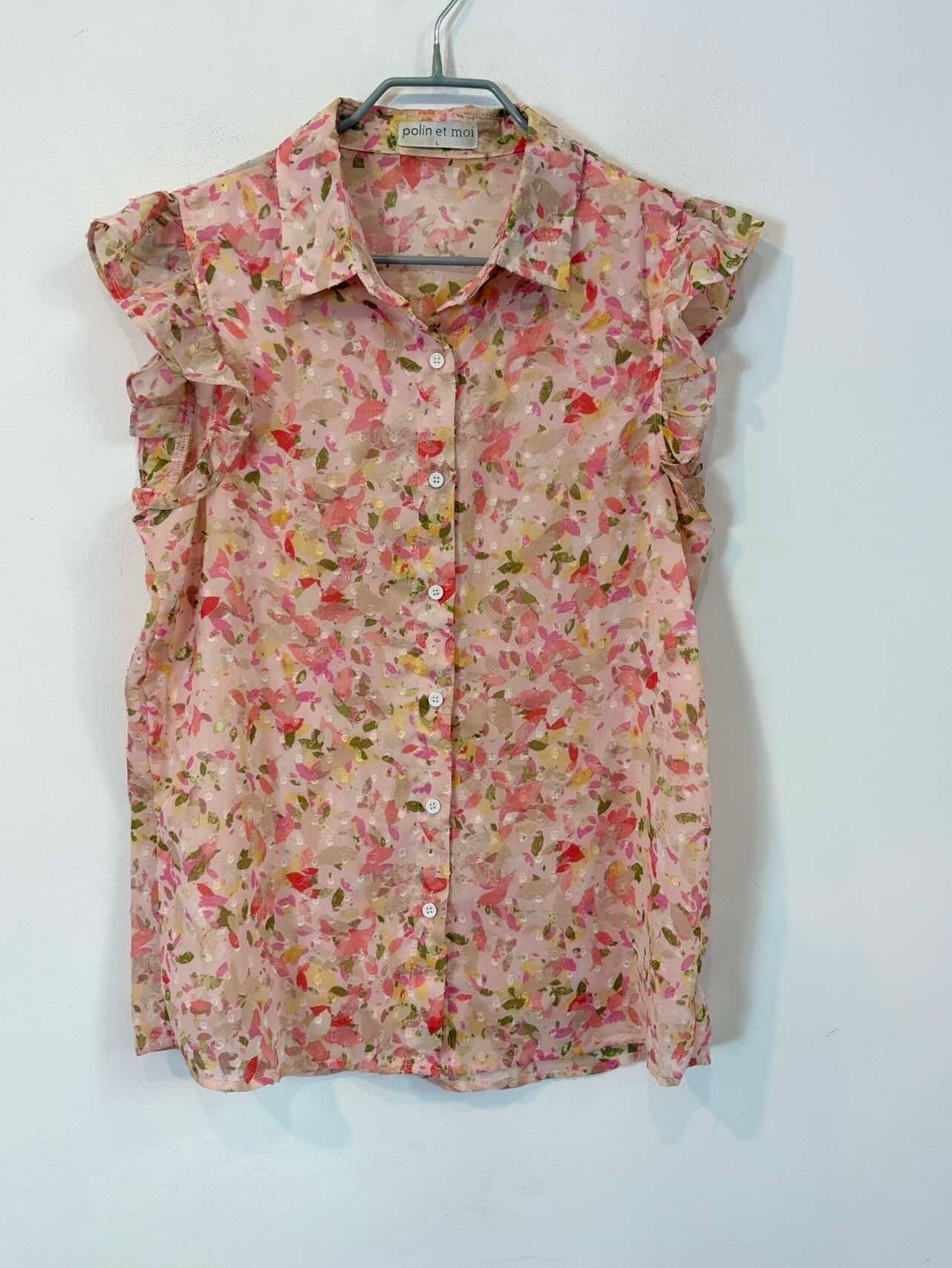 POLÍN ET MOI. Blusa fluida multicolor