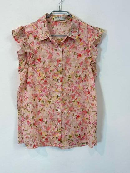 POLÍN ET MOI. Blusa fluida multicolor
