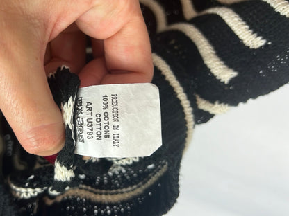 OTRAS. Total look crochet bicolor zig zag. T S/M