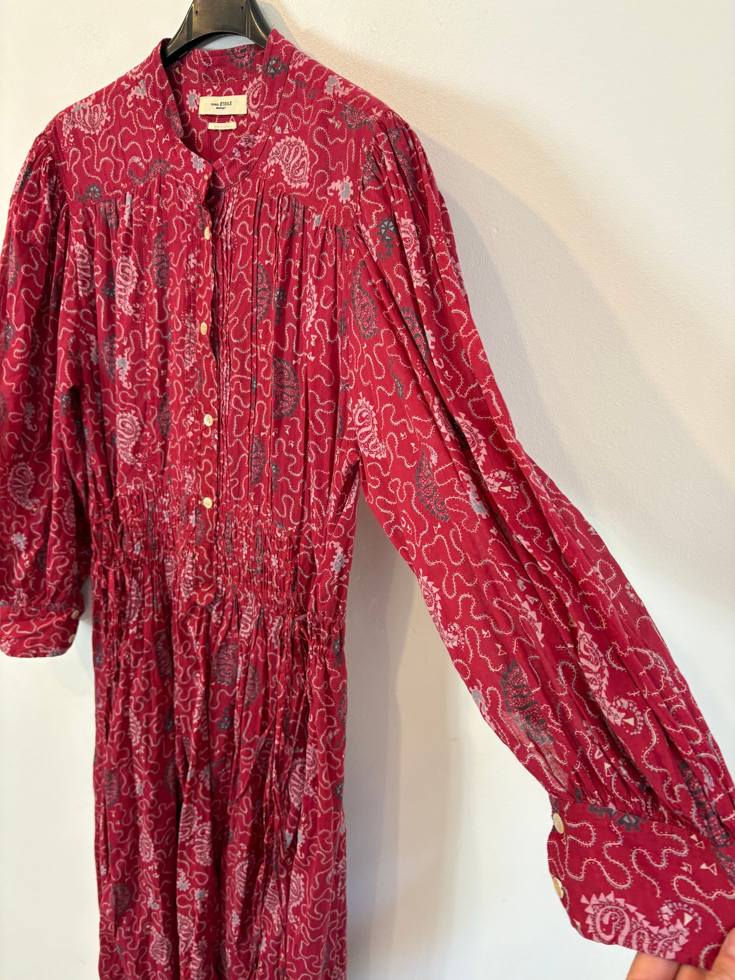 ISABEL MARANT . Vestido largo estampado detalles cintura