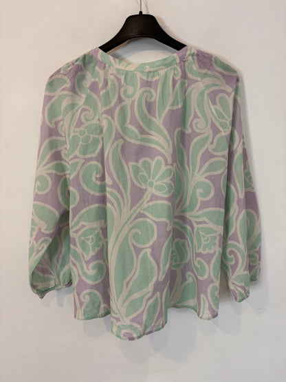 ESE O ESE. Blusa  malva estampada
