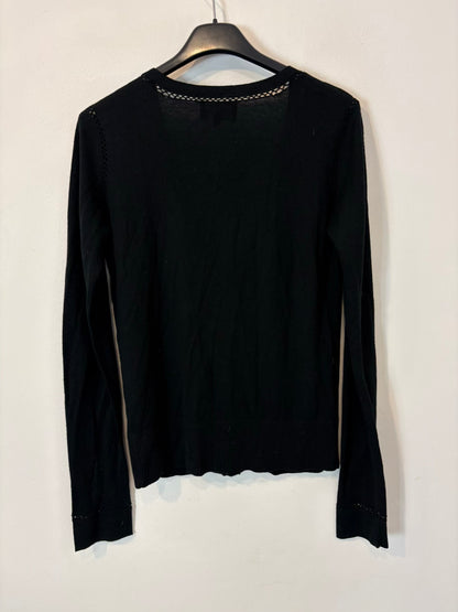 EMPORIO ARAMNI. Cárdigan negro lana fluido