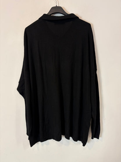 ZARA. Jersey polero negro lana