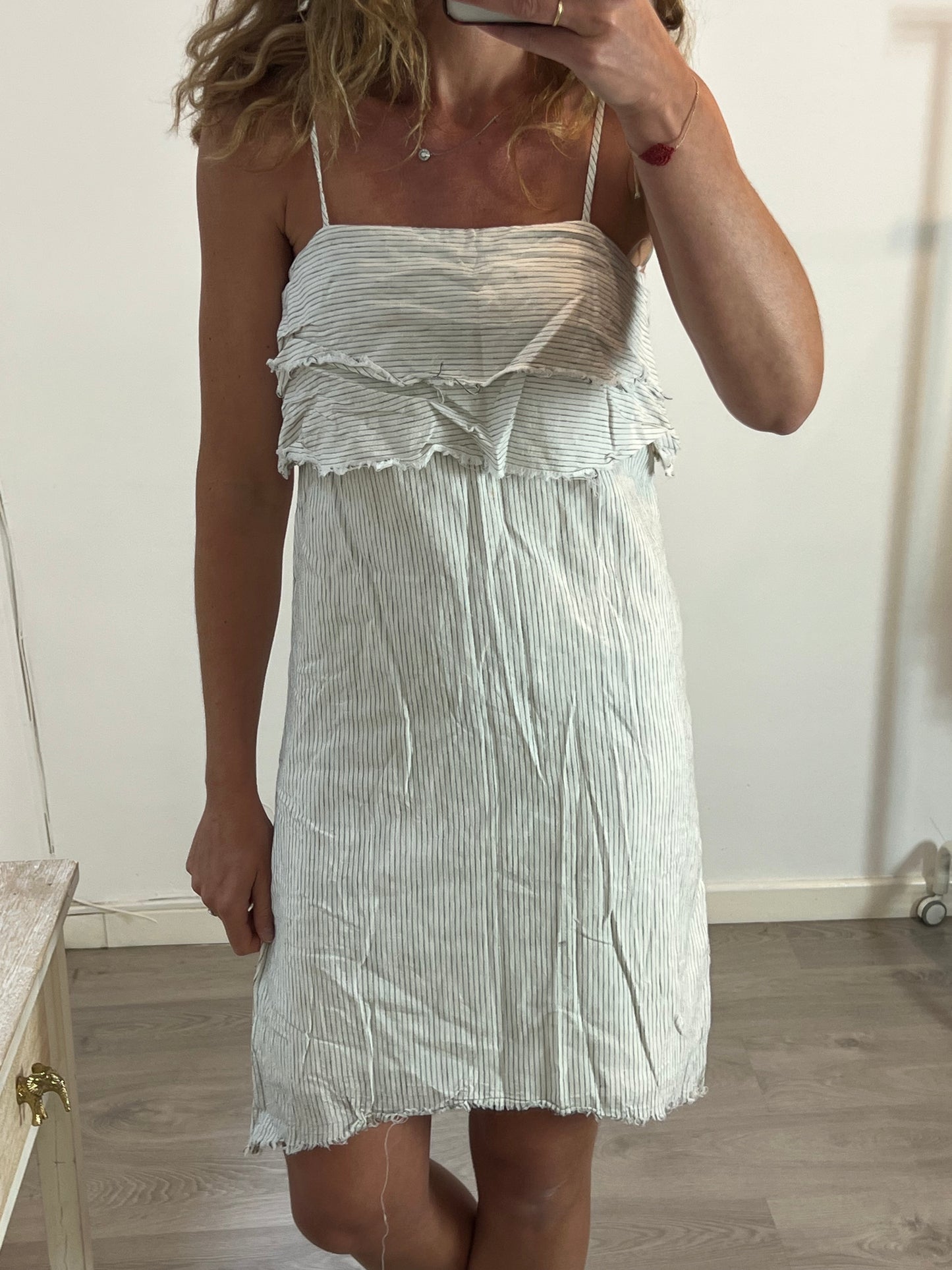 ZARA. Short striped linen dress, size XS Hibuy market ZARA. Short striped linen dress, size XS Hibuy market