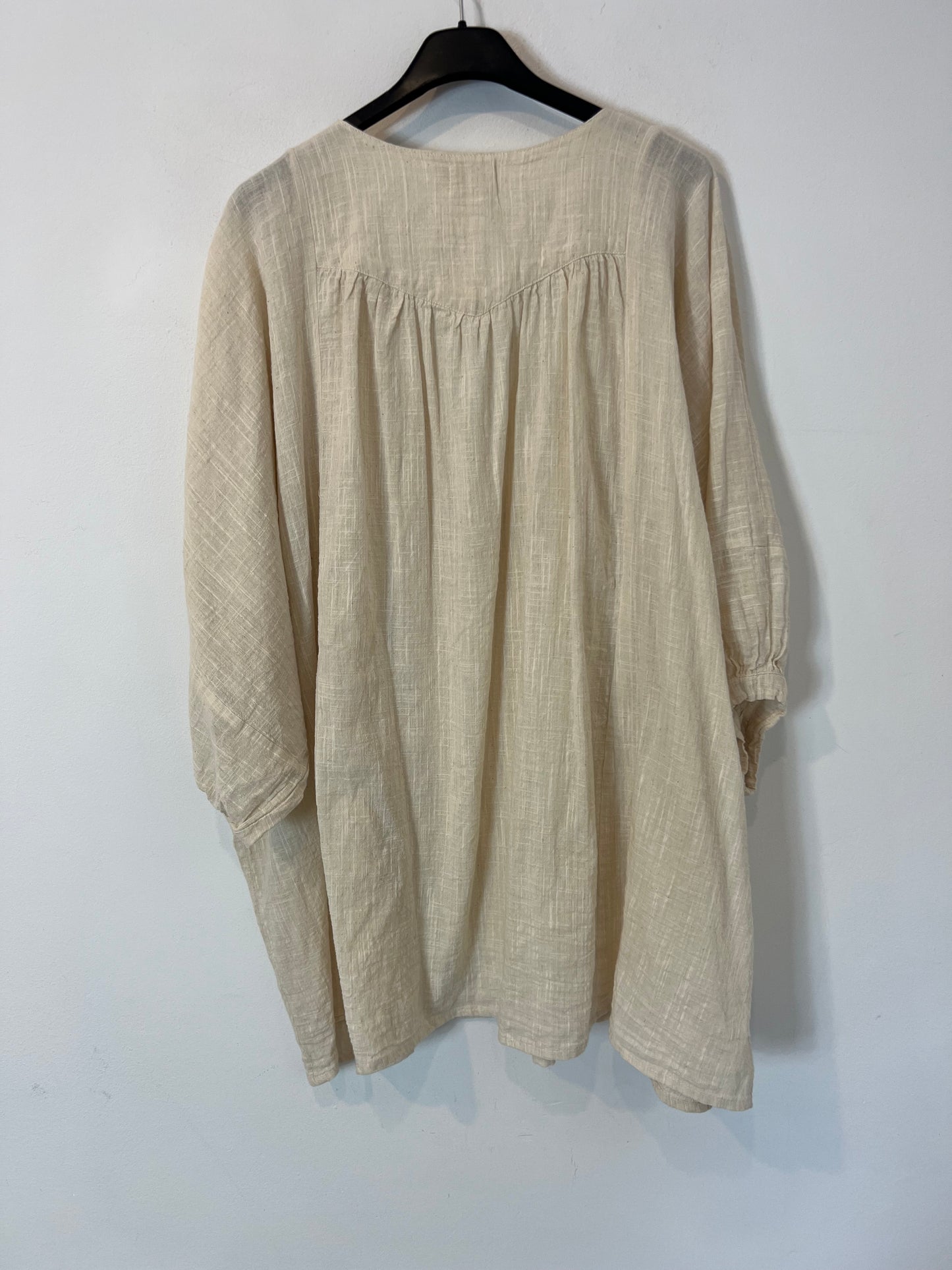 WANDERER MENORCA. Blusón/vestido corto beige algodón. T U (M/L)