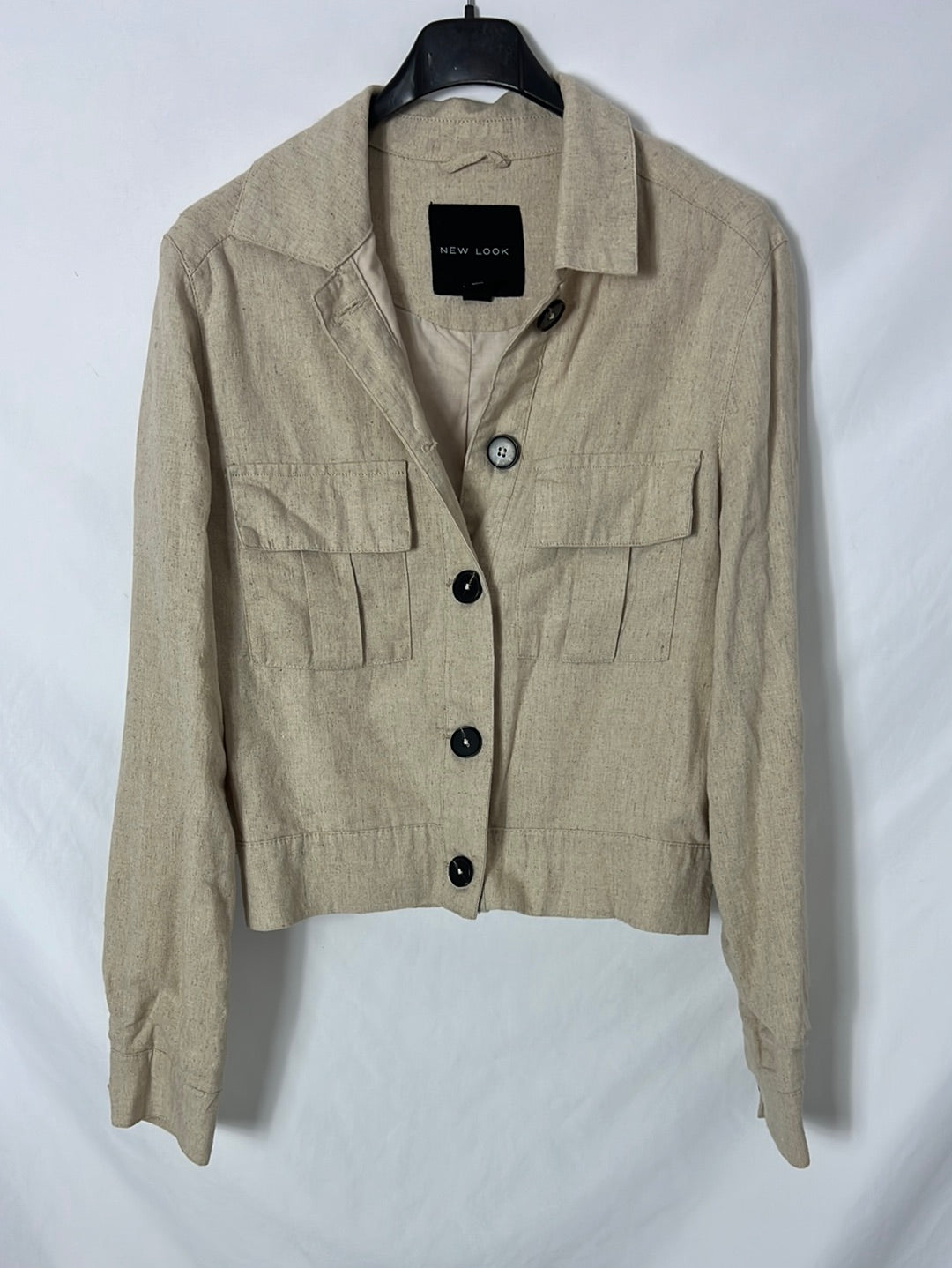 NEW LOOK. Beige linen jacket T.36