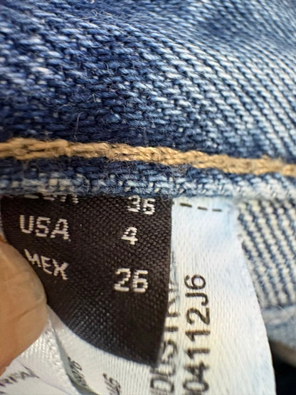 MASSIMO DUTTI. Denim pata ancha bolsillos