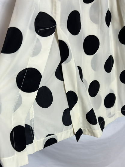 MARZIA GENESI. Total look skirt and silk blouse with polka dots. T 38/40