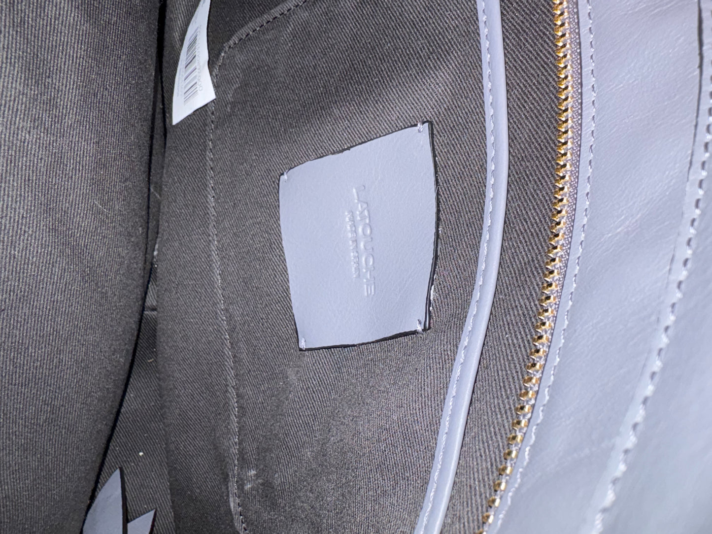 LATOUCHE. Bolso mediano piel plomo