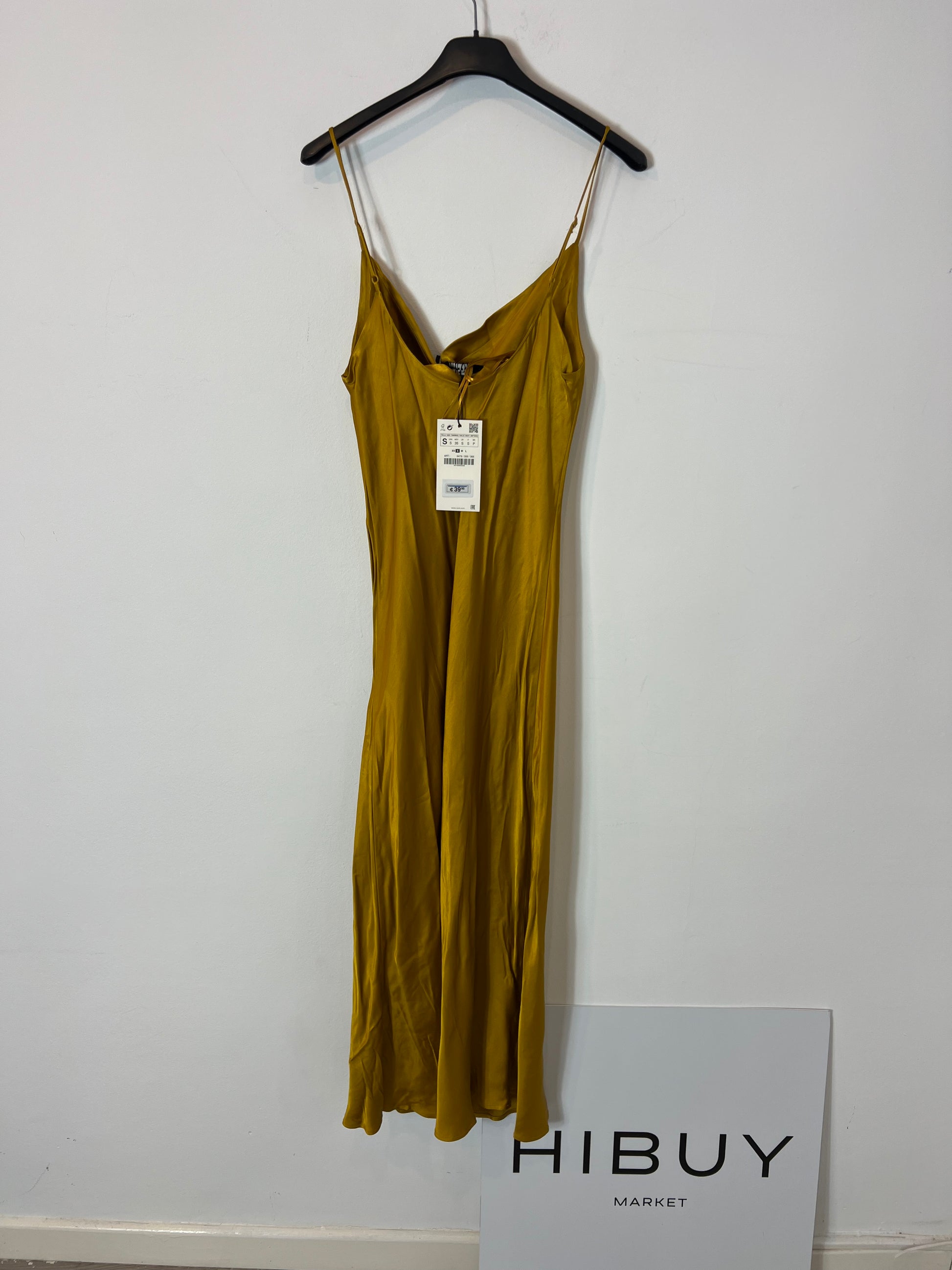 mustard satin dress zara Zara Satin Midi Dress 2025 Yellow