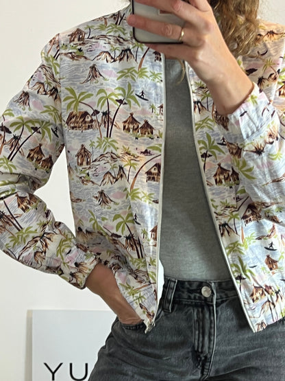 MONOPRIX FEMME. Tropical print jacket. TM