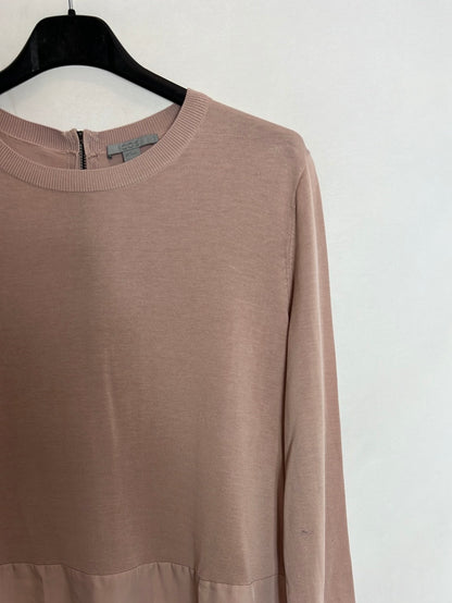 COS. Pale pink double-textured dress. TS