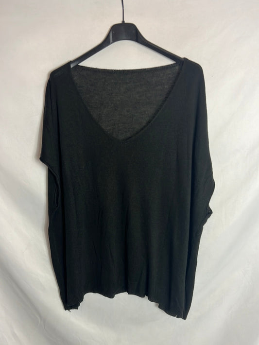 OTRAS. Top punto fluido negro. T M/L