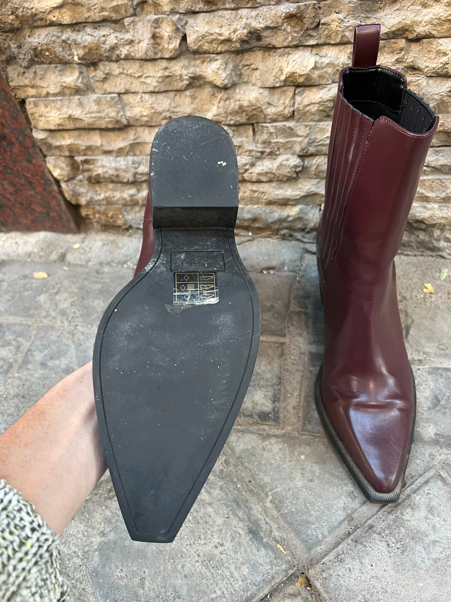 TINTORETTO. Botines chelsea burdeos