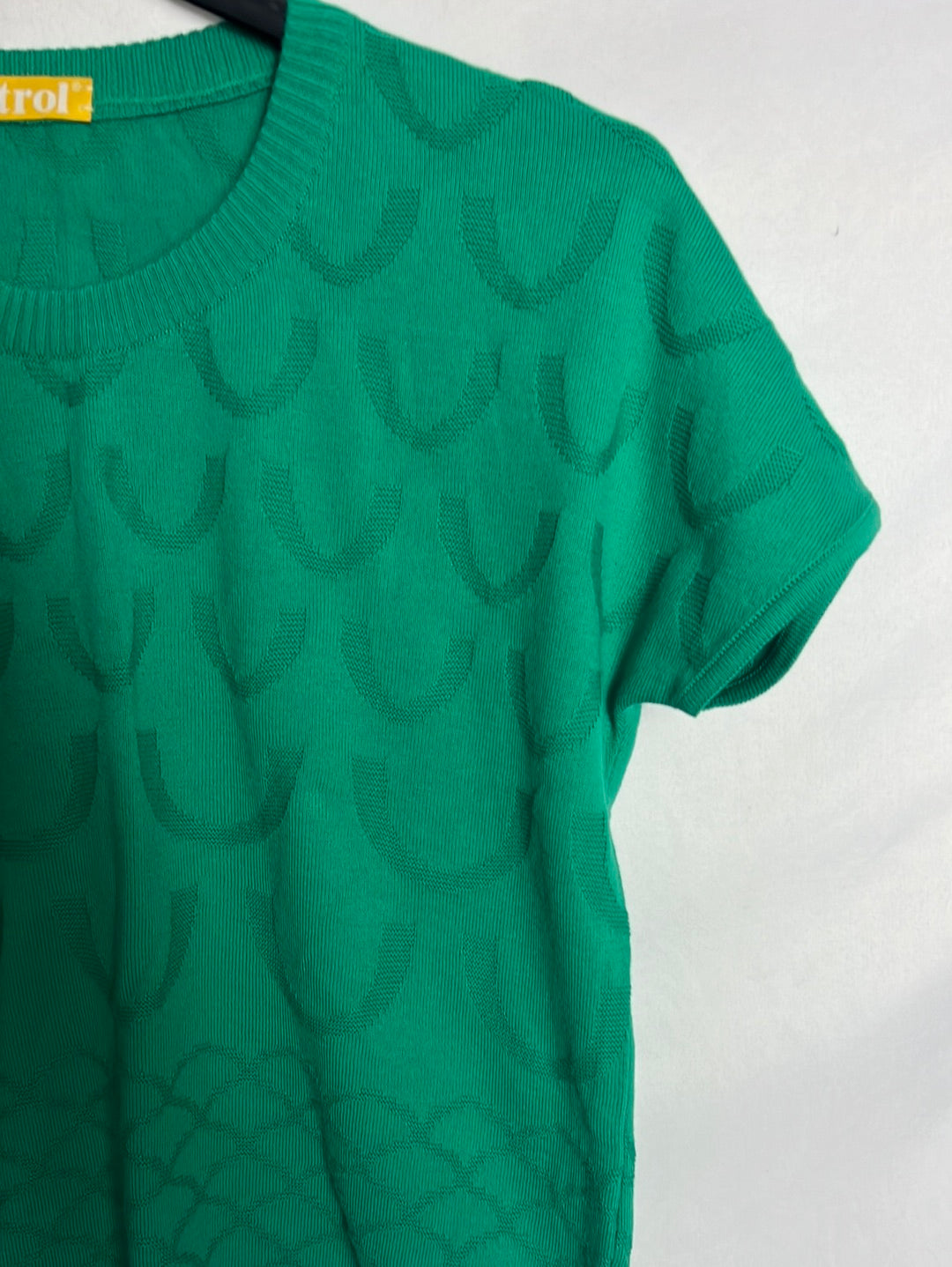 TROL. Top algodón verde textura. T M