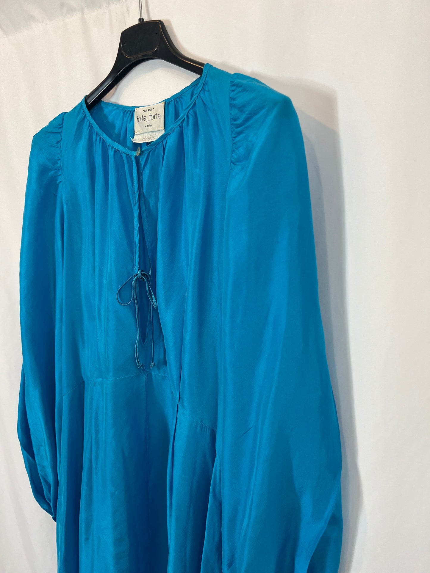 FORTE FORTE. Long turquoise silk dress. Size 0 (XS/S)