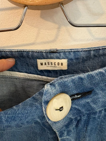 MASSCOB. Denim pata ancha cropped