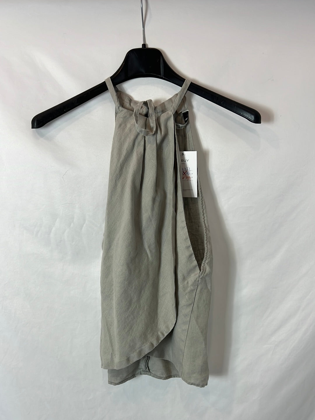 ZARA. top fluido lino T.m