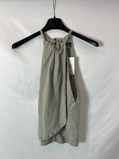 ZARA. top fluido lino T.m