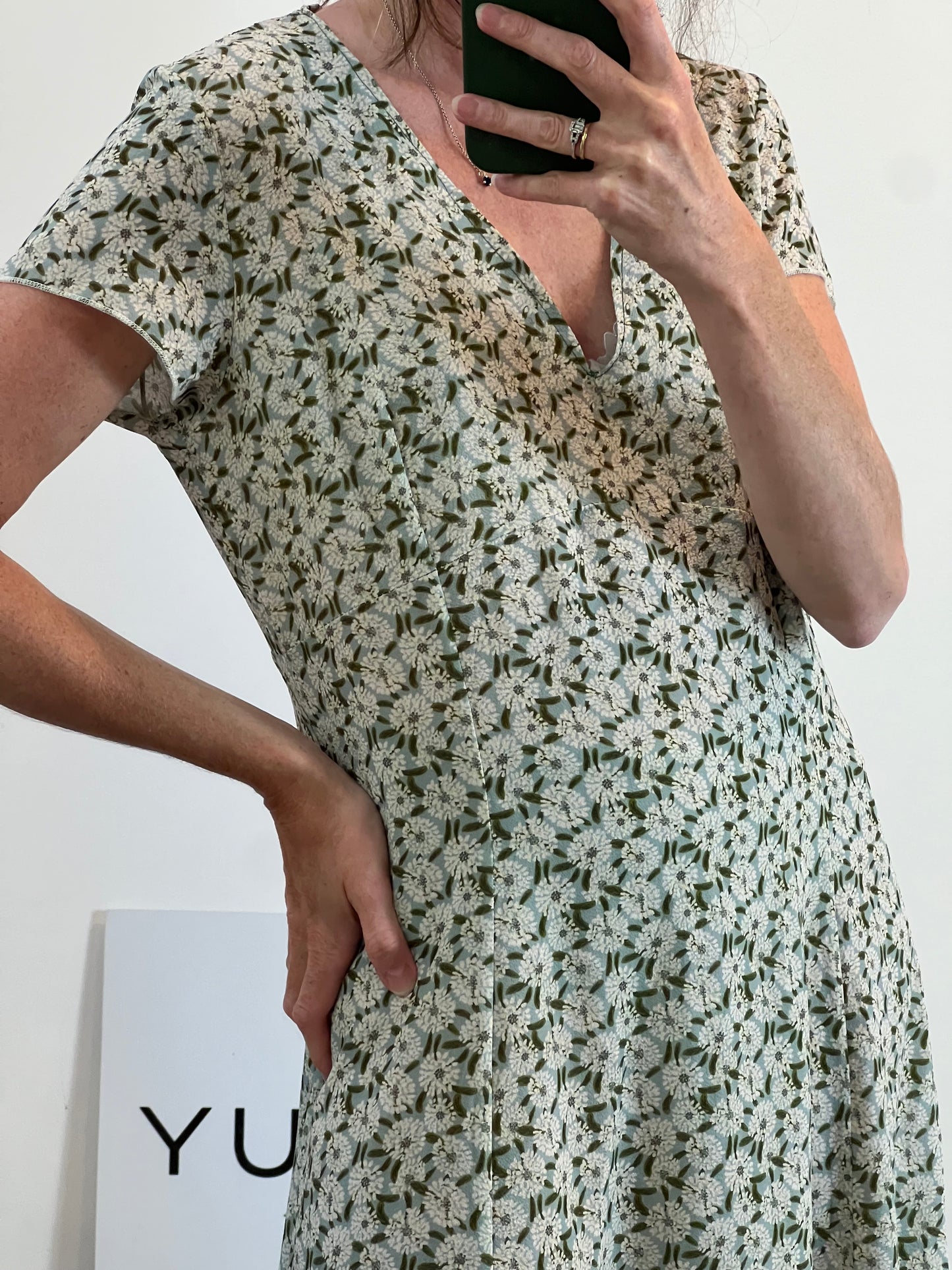 VALENTINA. Blue floral dress TL