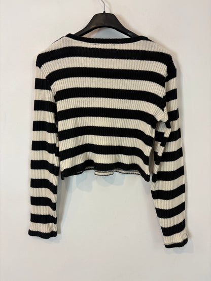 ZARA. Striped knit top. TM