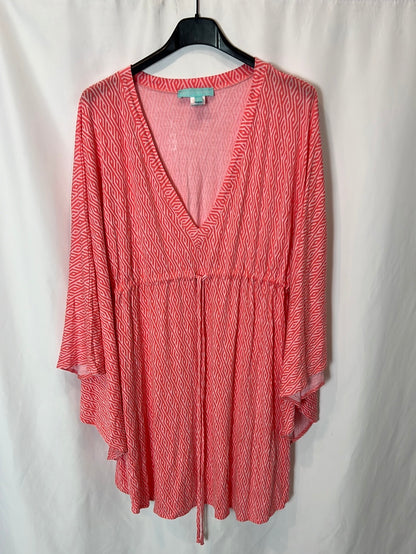 MELISSA ODABASH. Short pink kaftan dress. YOUR