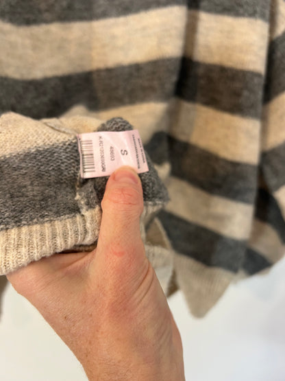 RENATTA&GO. Jersey rayas gris y beige