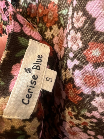 CERISE BLUE. Mono largo flores textura. T S