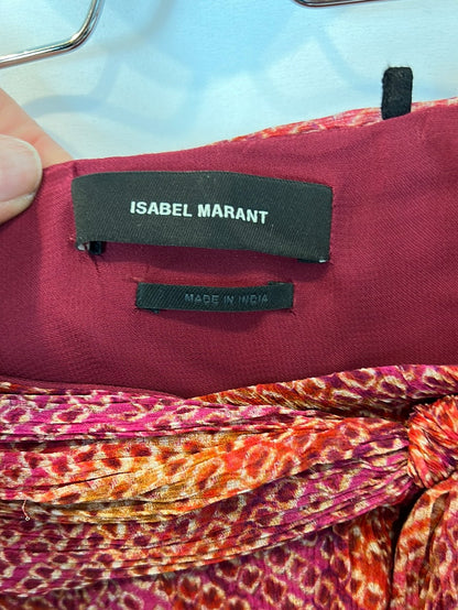ISABEL MARANT. Printed silk wrap skirt, size 36