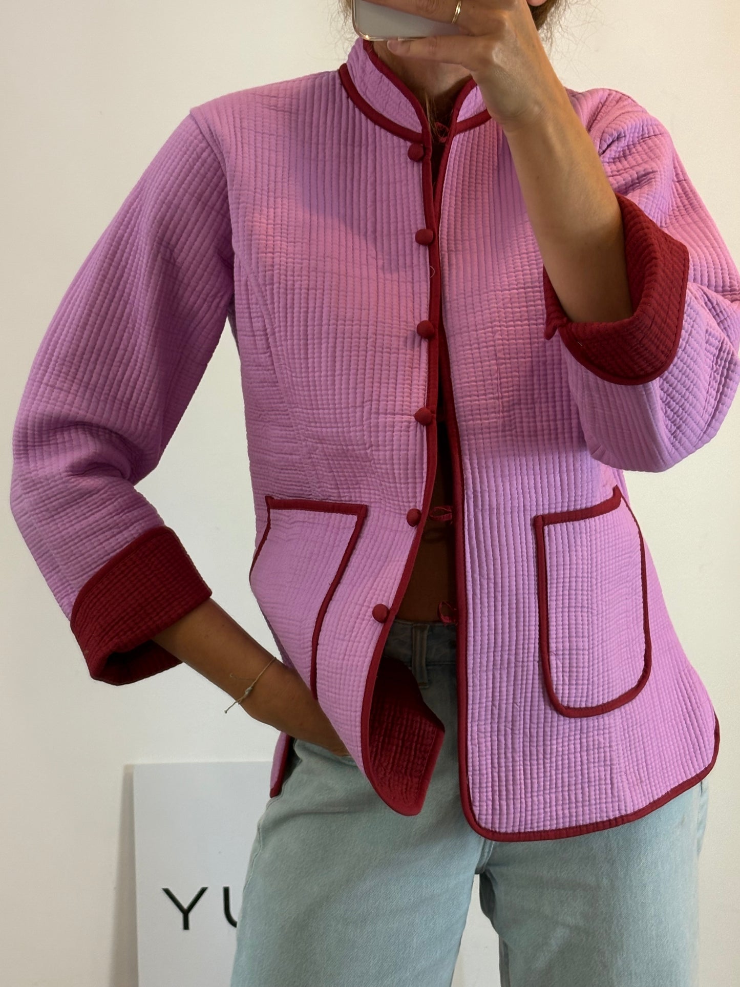 DELUEM. Two-tone cotton jacket TM