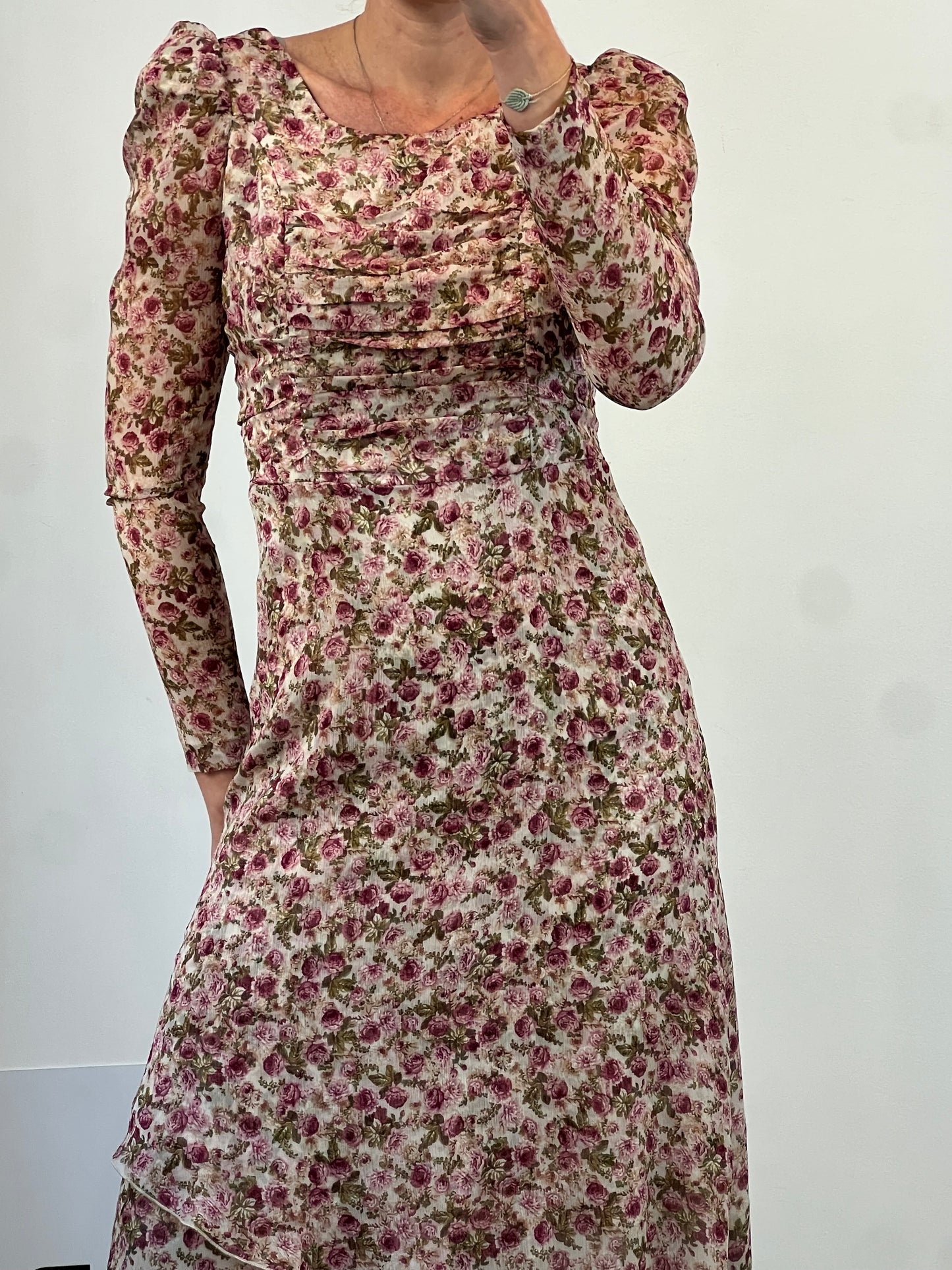 MATELIER. Vestido largo estampado flores. T S